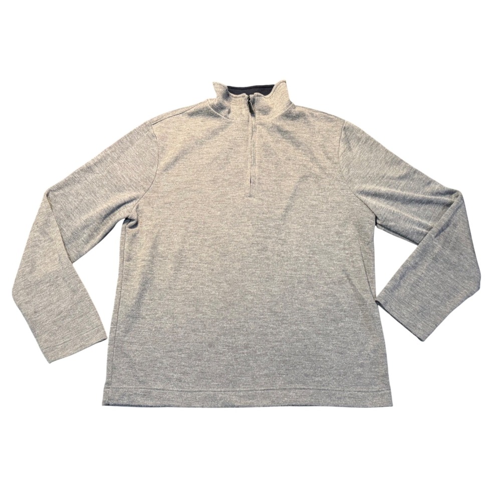 Banana Republic Quarter Zip Pullover Gray Casual Night Out Long Sleeve XL Mens